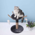 Torre de gato con plataforma de relax y árbol de gato pequeño negro